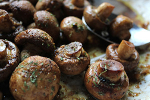 roasted garlic mushrooms